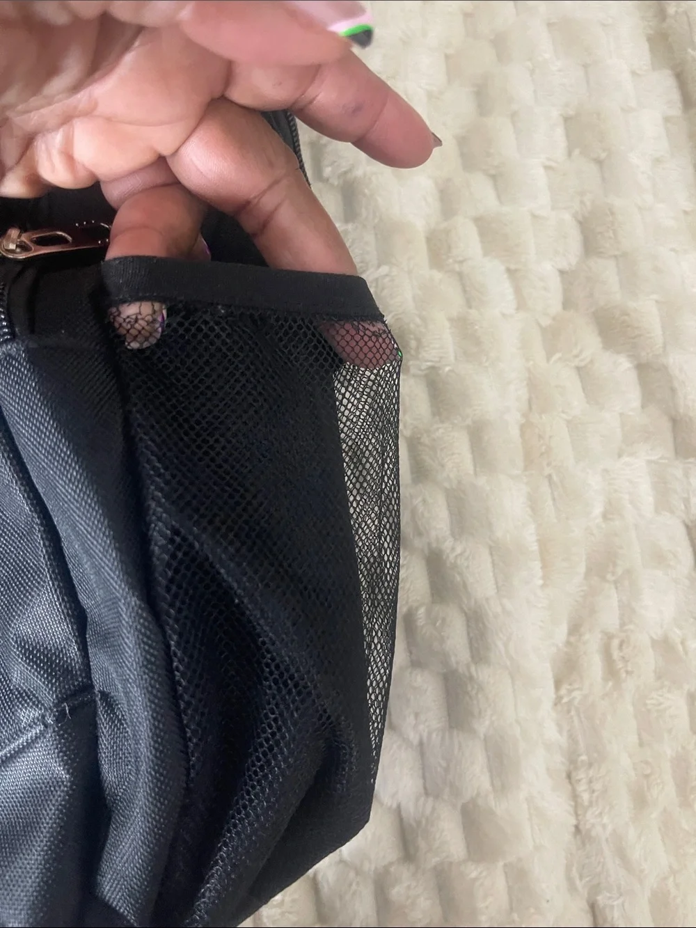 NWOT Black Backpack Green Accent & Jamaica Patch REFER TO PIC/VID 4 MISSING ZIP